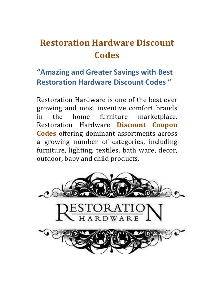 coupons for restoration hardware furniture